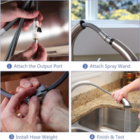 ABVJ-Pulldown Replacement Hose Kit Replacement Hose Parts For Moen Kitchen Faucets 159560 Sink Sprayer Hose Replacement
