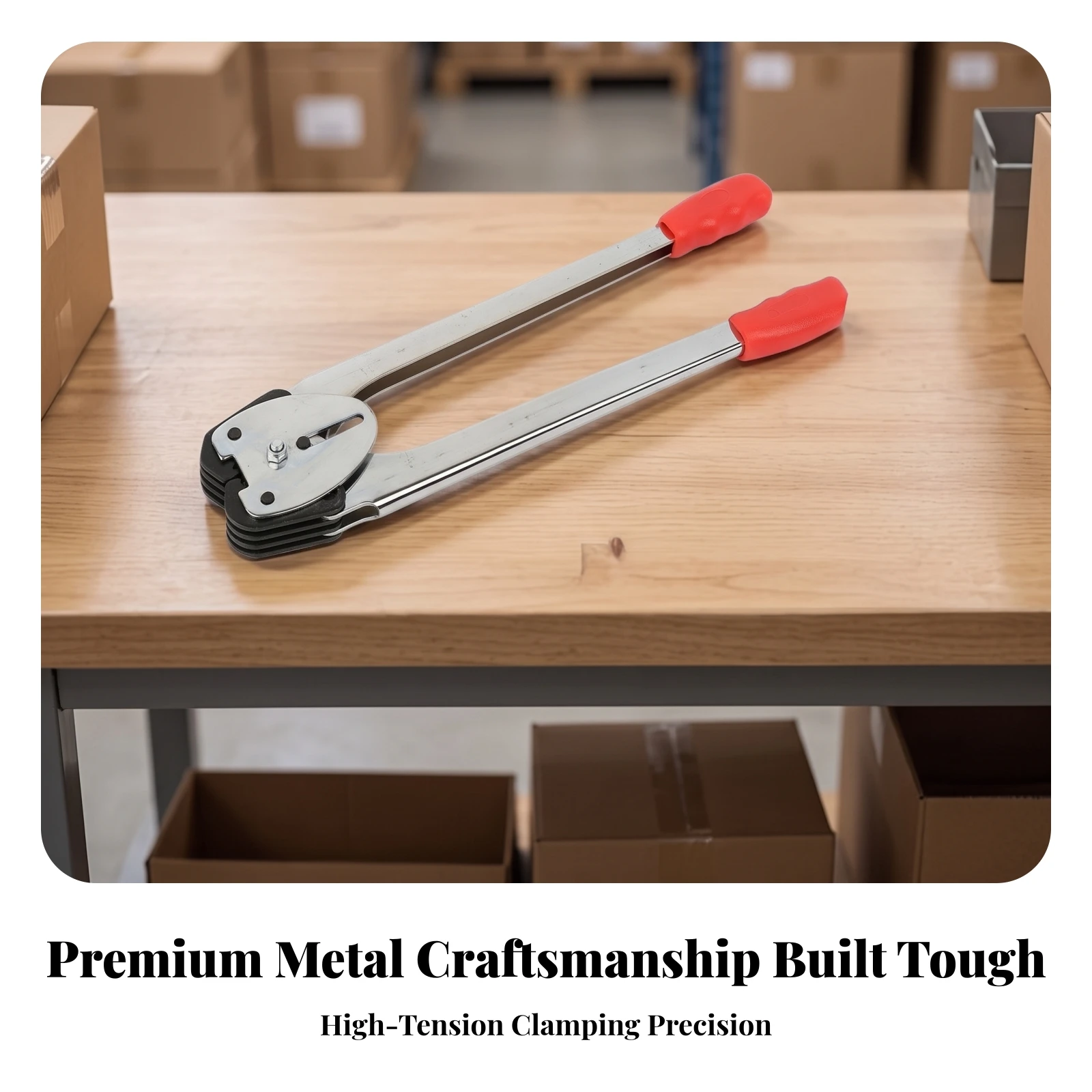 Strapping Clamp Tool Ergonomic Packing Band Clamp Strapping Tensioner Non-Slip Packaging Equipment Long-Lasting for Packers view 6