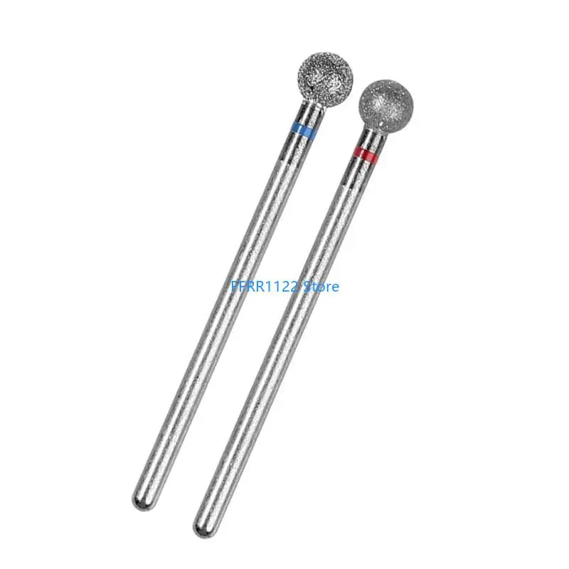 Y1uf 2 pièces 5 mm Bits forage à ongles ronds Accessoires ongles pour les techniciens les passionnés pour les ongles