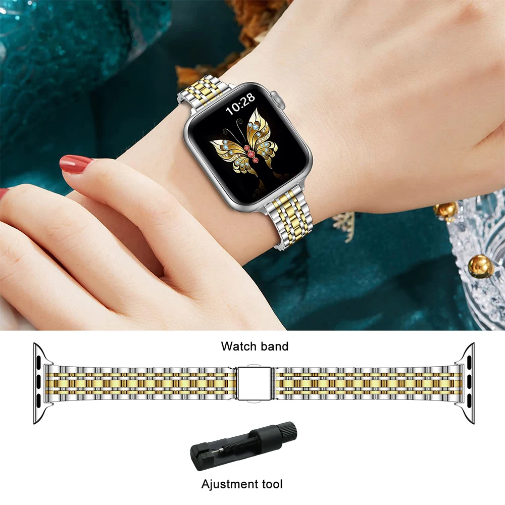 Pulseira de aço inoxidável par - Apple Smartwatch Accessories avaliação e preço