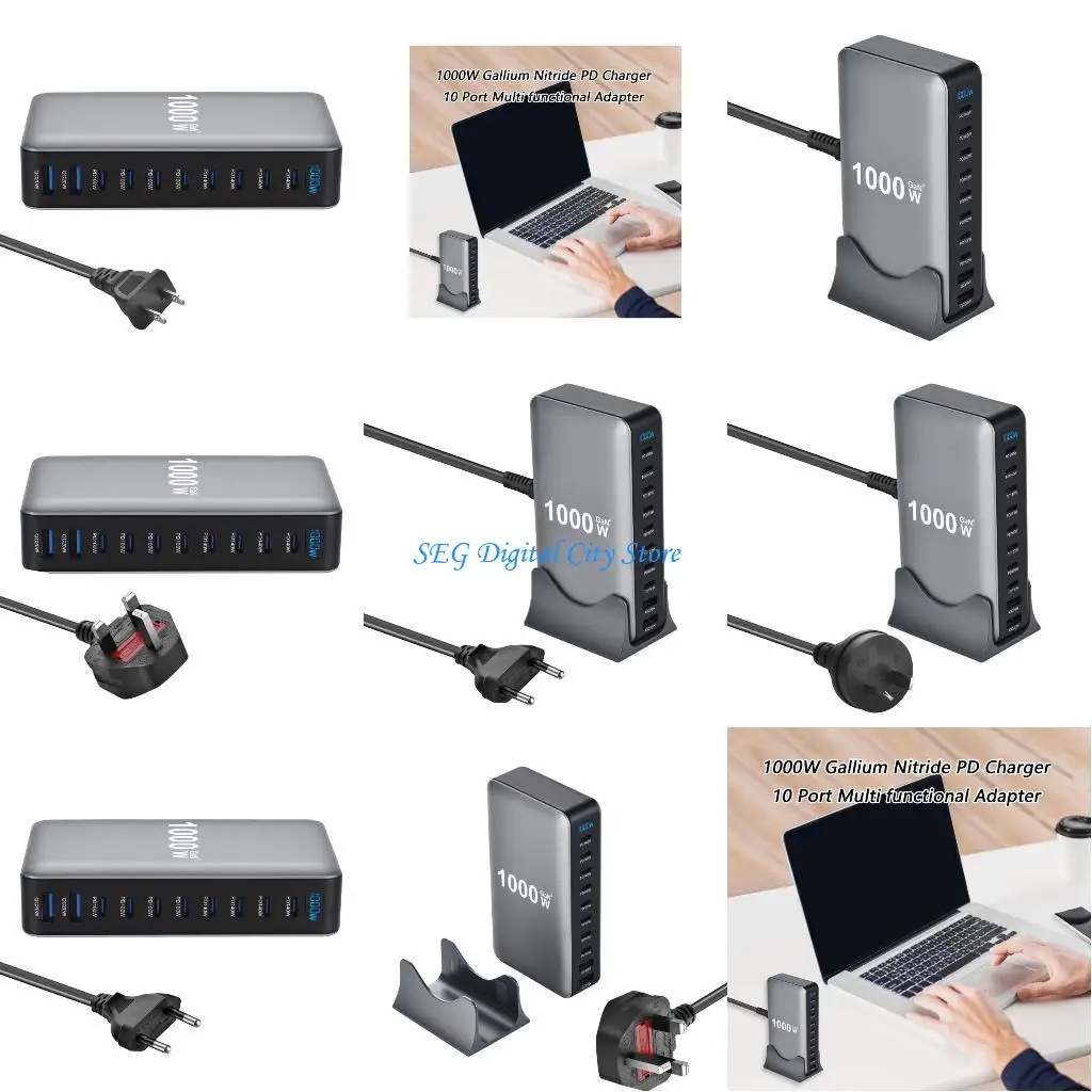 U75B 1000W Multiitores USB C Função carregamento rápido desktop USB para casa