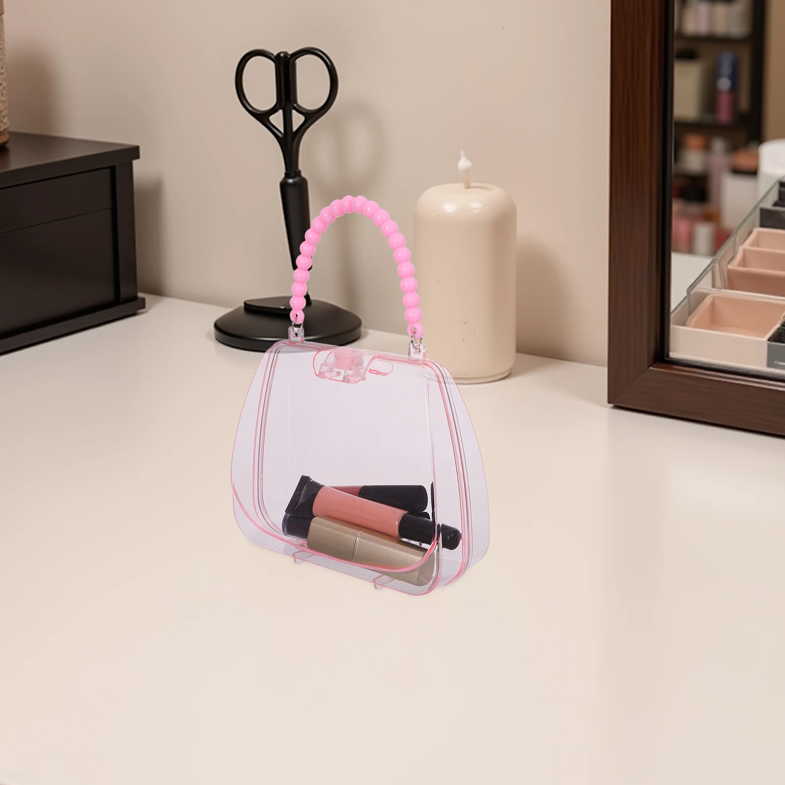 

4Pcs Portable Jewelry Box with Handle Princess Organizer for Girls Travel Jewelry Storage Hair Accessories Earring Necklace