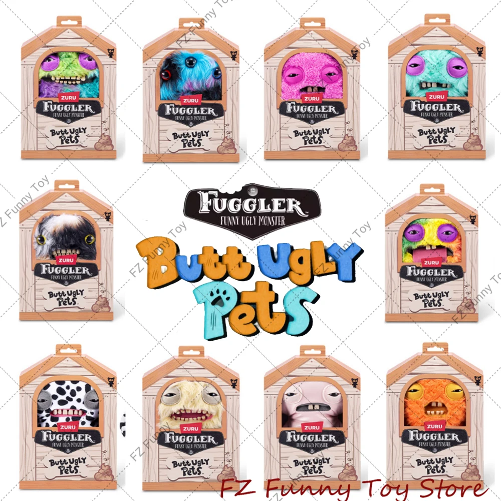 

Fuggler Pet Series Monster, оригинальная плюшевая кукла, олень, снеговик, пряничный пушистый сфинкс, кошка, уродливый зуб, монстр, Рождественский подарок