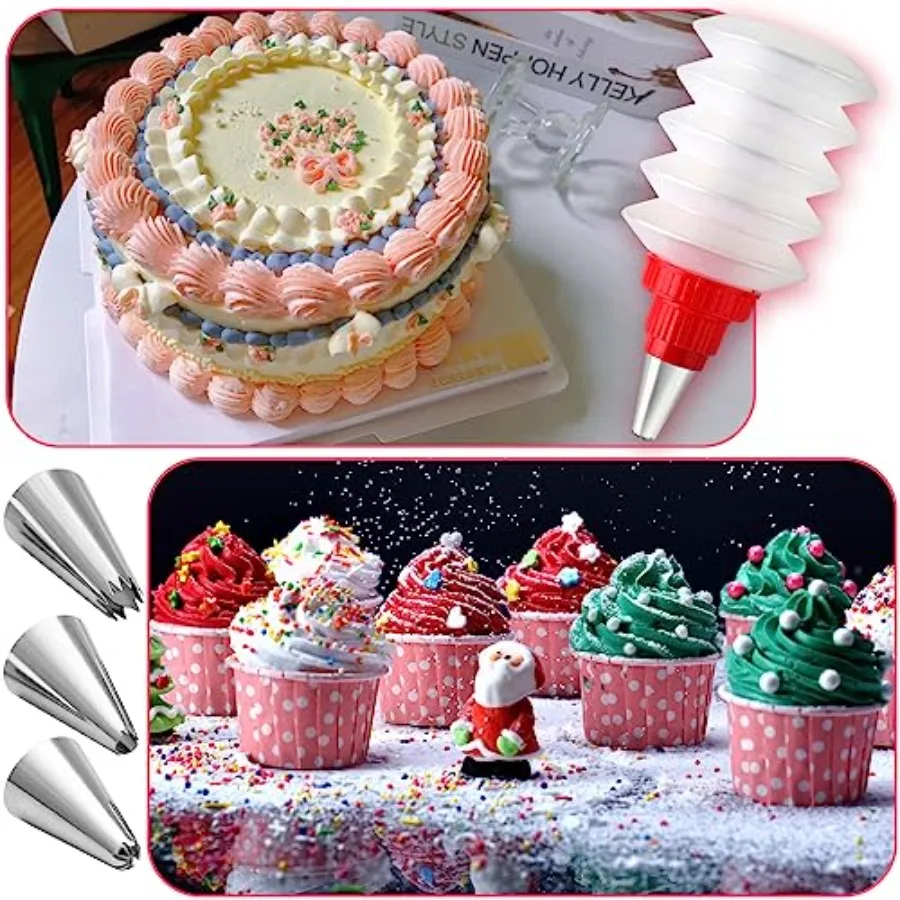 3 шт. пластиковый инструмент для удаления сердцевины торта, плунжер для кексов, форсунка для выпечки и инжектор для кексов, украшение глазури, набор из 3 предметов из нержавеющей стали Ste