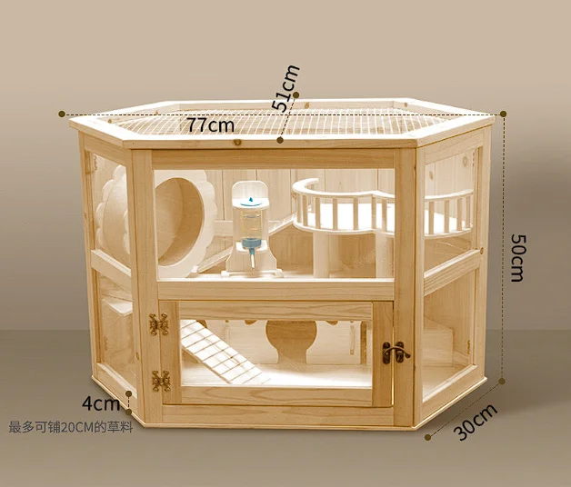 Wooden Large Hamster Rat Pet Pig Rabbit Cage