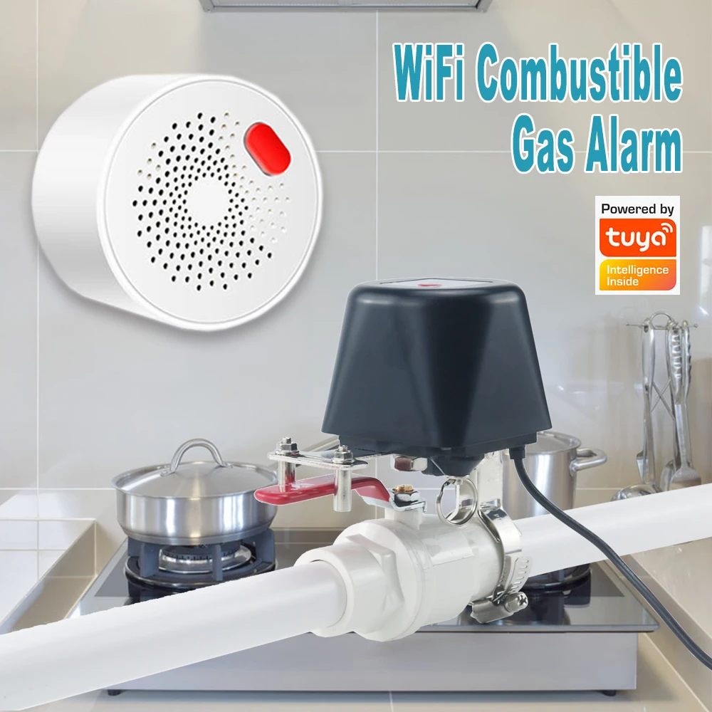 Tuya Wifi Smart Valve Controller Bluetooth Timer For Water Gas Compatible With Alexa Google Assistant SmartLife