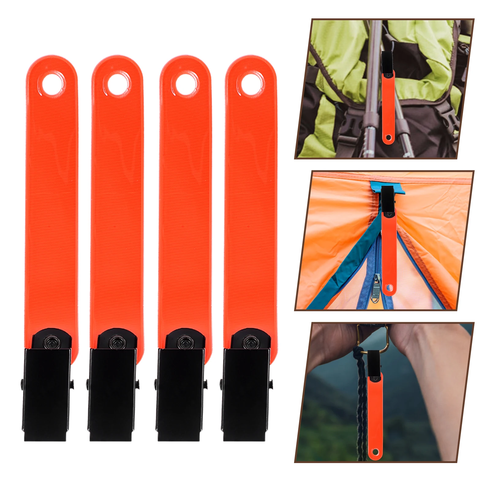 

12pcs Fluorescent Ribbon Clip Trail Marking Tacks Reflective PVC Clips Backpack Strip Glow Accessories Camping Gear