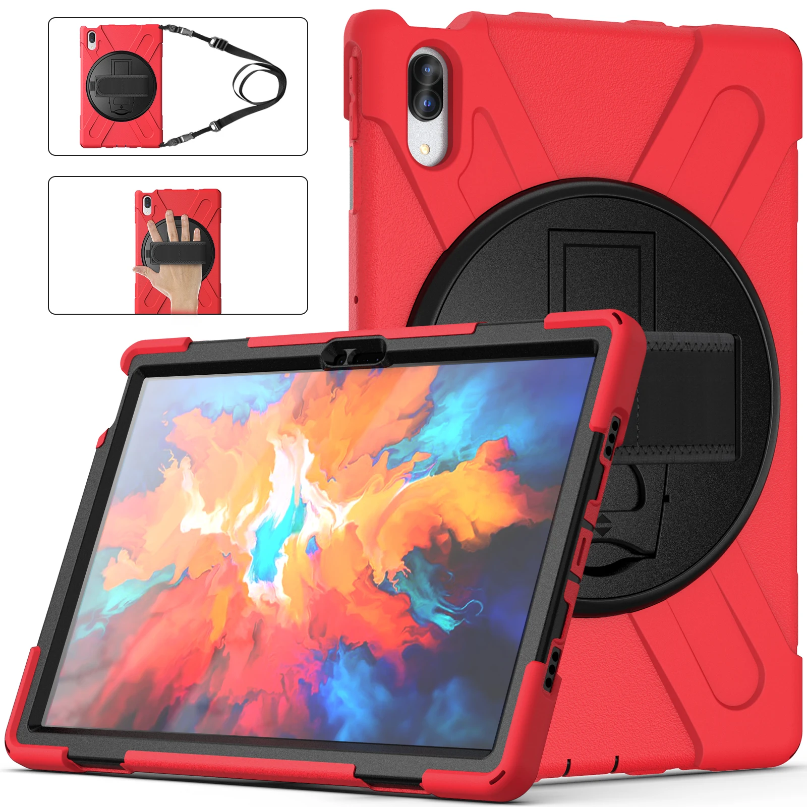 

Rugged Case For Lenovo Tab P11 Pro 2020 TB-J706F 11.5" Universal For Pad Pro 11.5 2021 TB-J716F Hybrid Cover Hand Shoulder Strap