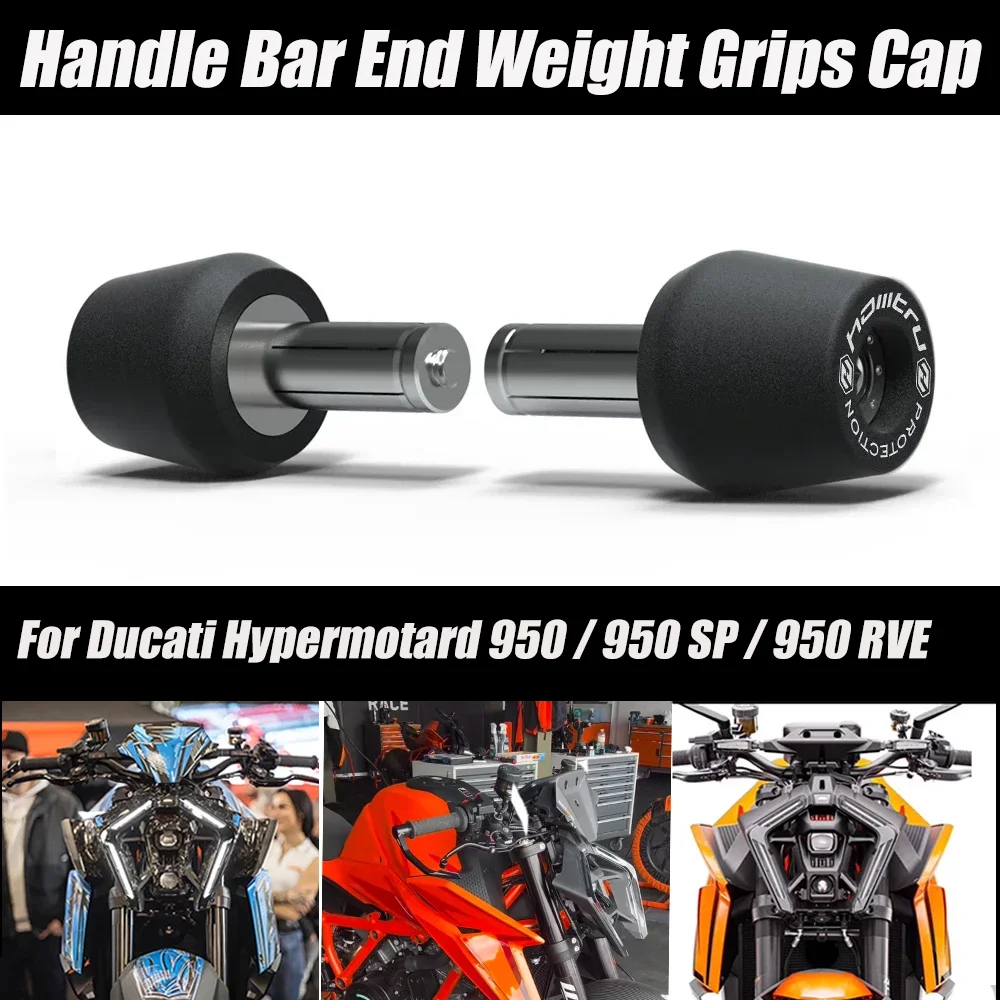 

For Ducati Hypermotard 950 / 950 SP / 950 RVE / 2019-2023 Motorcycle Handle Bar End Weight Grips Cap