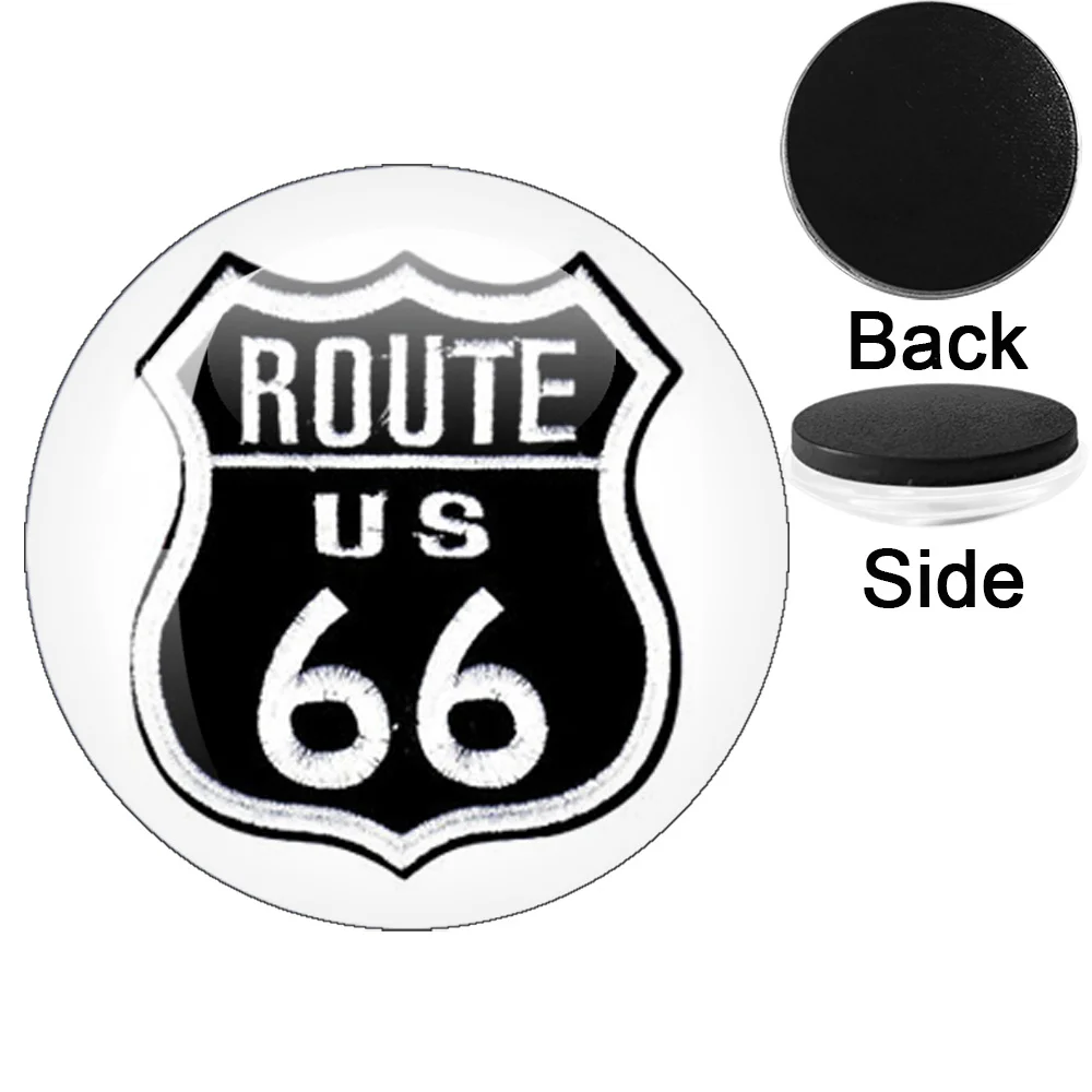 Route 66 Refrigerator Magnets Message Note Photo Gift Suitable For Kitchen, Office Whiteboards, Cabinets, And Dishwashers