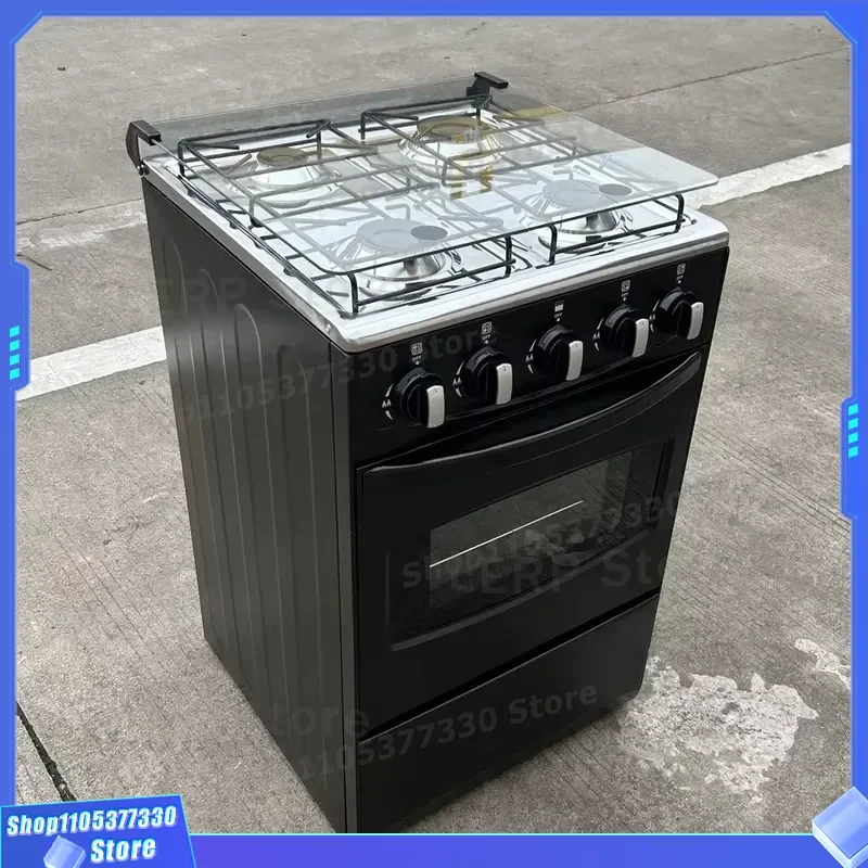 50L Large Capacity Vertical Gas Stove Oven 4 Burner Multifunctional Household Kitchen Appliance with Visualization Window for