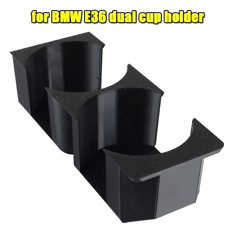 

1Pc For BMW E36 Dual Cup Holder Storage Box Beverage Coffee Car Cup Holder Durable Grip Upgraded Car Interior Accessories