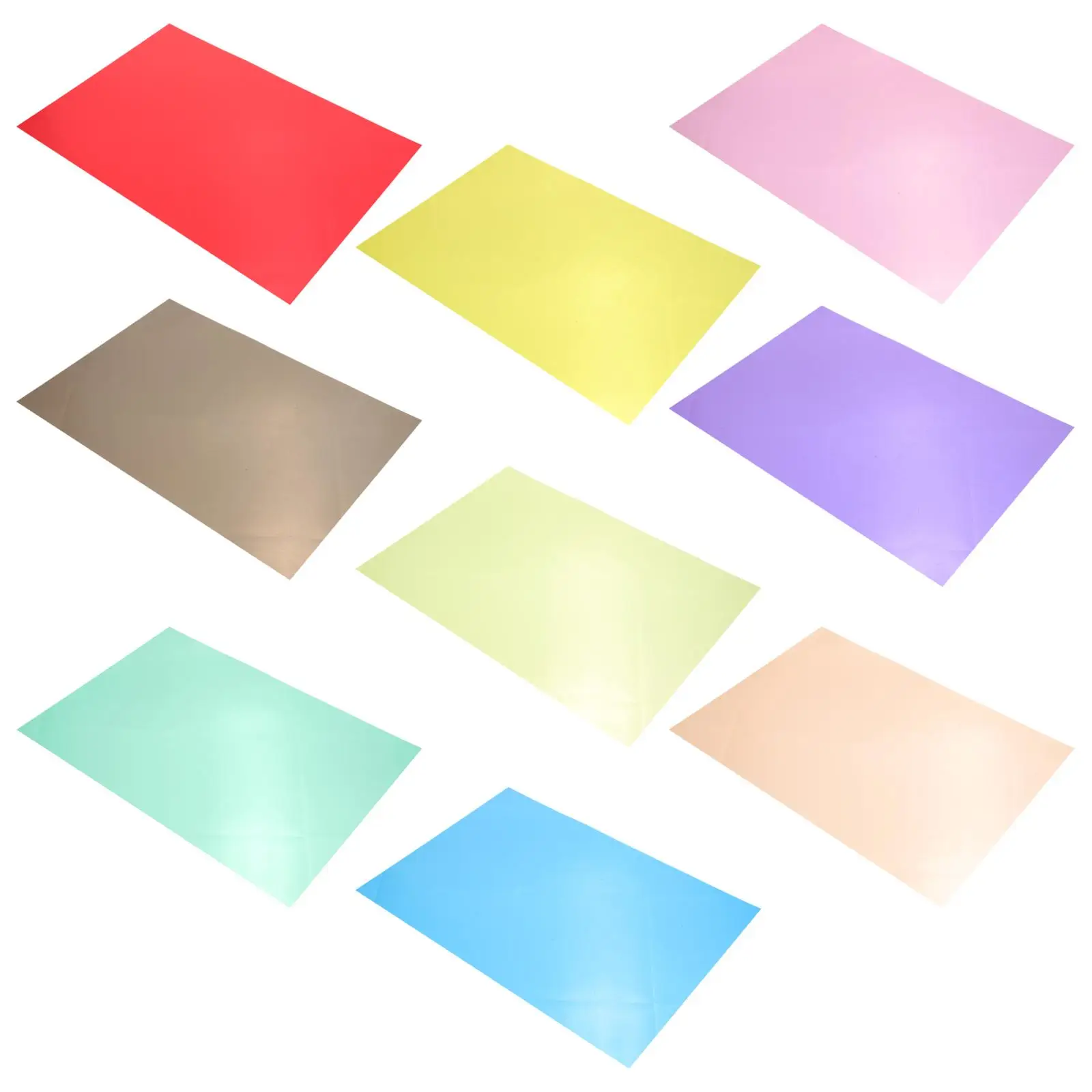 

9 Pcs Colored PVC Sheets Light Diffuser Film Filters Photography Stage Supplies LED Theater Effects Color Gels Acrylic