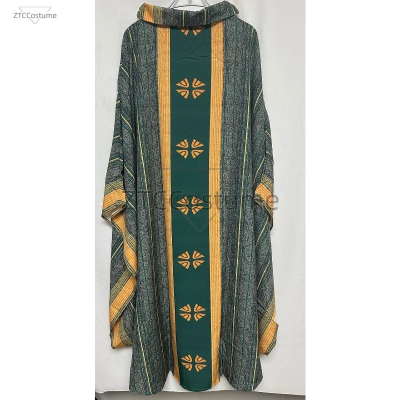 Costume de Cosplay d'halloween pour hommes, Robe musulmane, Jubba Thobe, Robe de prière rétro médiévale, prêtre, moine, missionnaire, Cape de fête