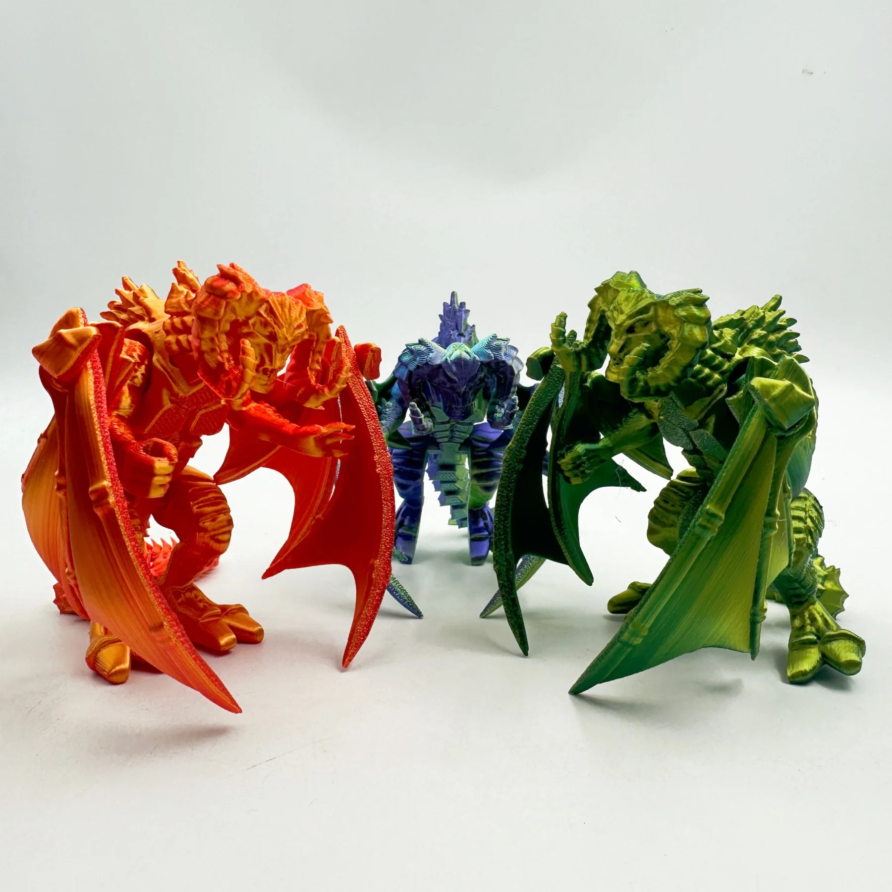 3D Baskılı Antik Boynuzlu Ejderha Modeli Figürleri Hayvan Bebek Dönebilen Mafsallı Kanatlar Hareketli Çocuk Hediyeler Gerçekçi Ejderha Heykeli