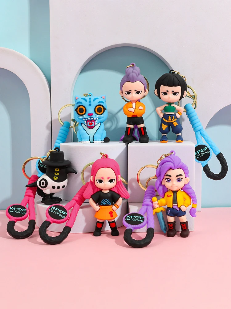 

Брелок KPOP «Охотники на демонов», персонаж тигра, ПВХ фигурка, брелок для ключей, милый брелок в стиле Харадзюку, Хэллоуин для детей и фанатов