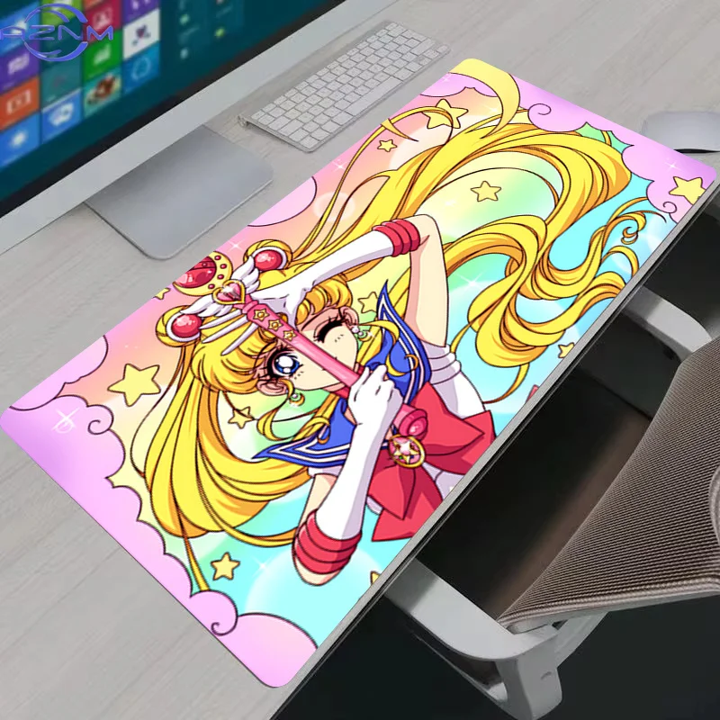 Mouse Pad Laptop Anime Girl Kawaii Mousepad Computer Gaming Accessories S-sailor Moon Rubber Desk Mat Gamer Keyboard Mats