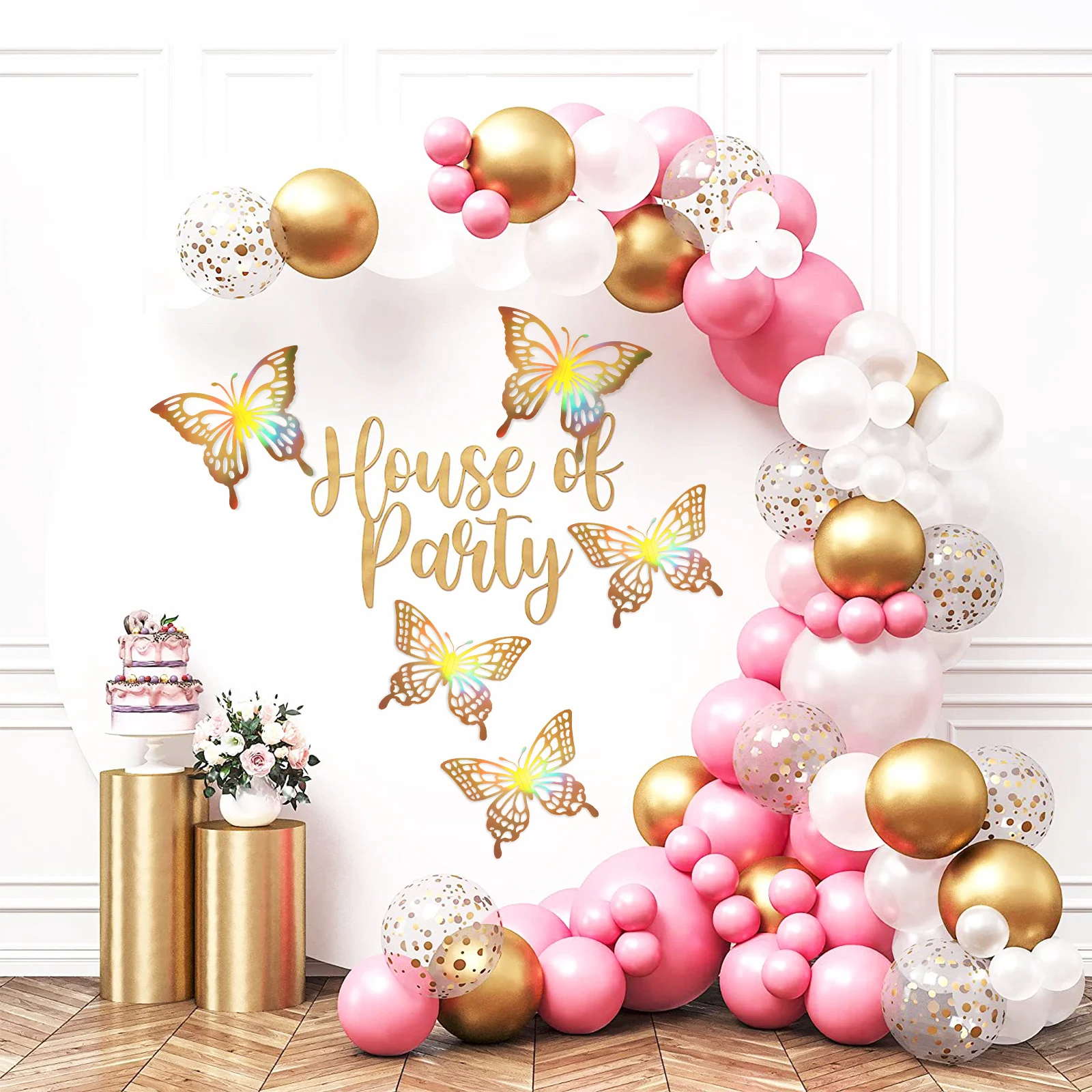

Photo Props Decorative Card Big Butterfly Decorations Decals for Wall Girl Paper Room Baby