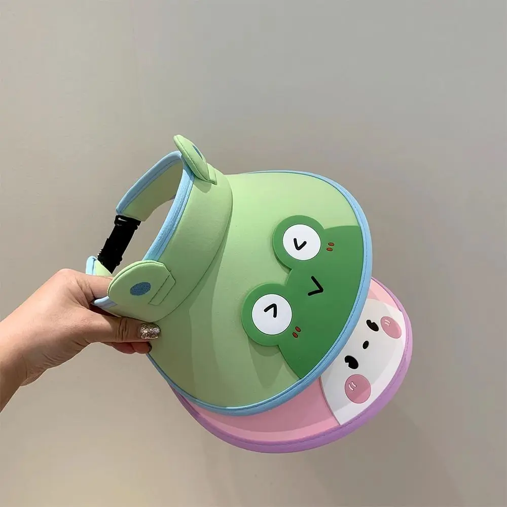 

Портативная шляпа от солнца с широкими полями, регулируемая, с защитой от ультрафиолета, солнцезащитный козырек с мультяшным дизайном, складная кепка от солнца для активного отдыха