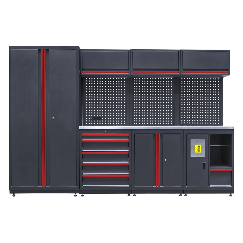 GATmatic 2.6m Modular 10-Drawer Workshop Station With 422PCS Hand Tool Trolley - Heavy Duty 4S Garage Cabinet - GS Certified