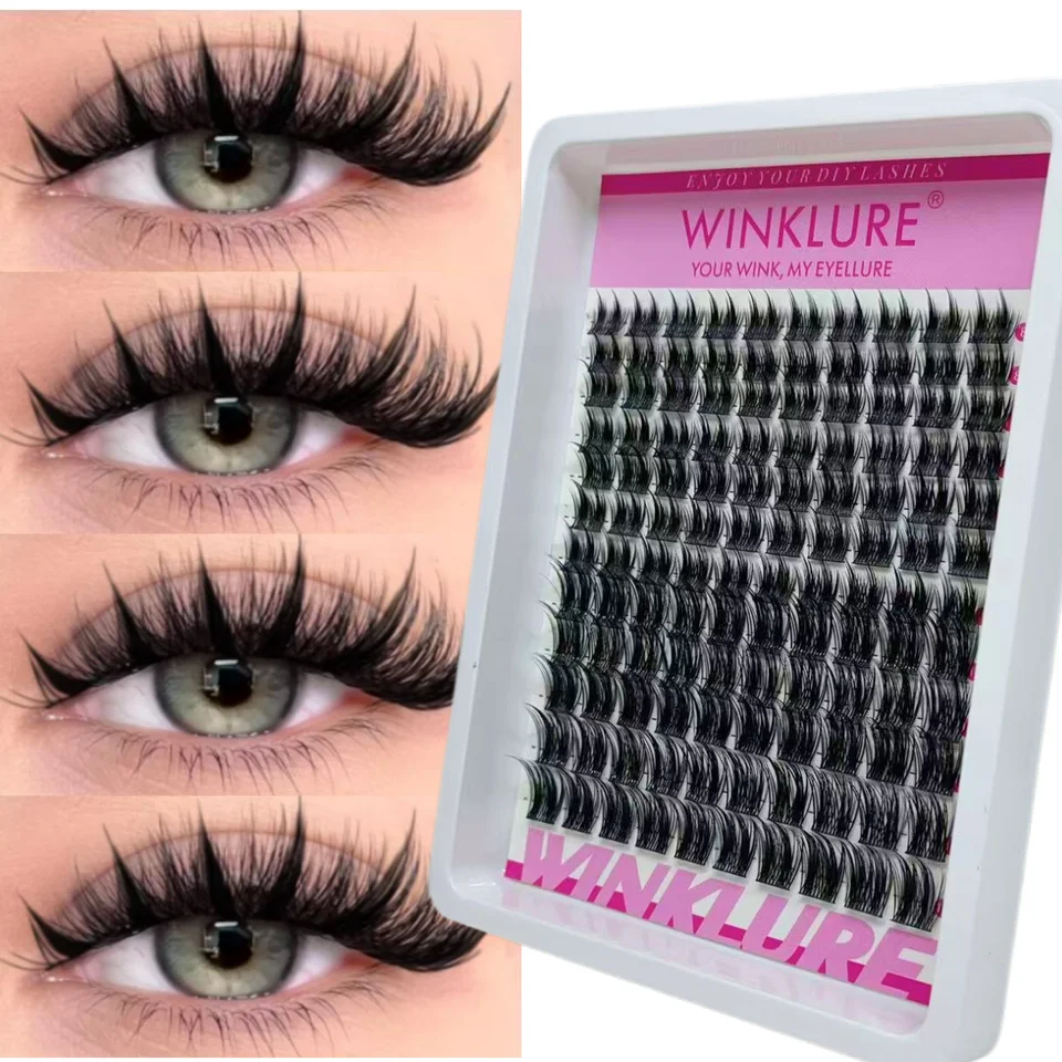 WINKLURE Rizos Naturales Estilo Anime Segmentados, Pestañas Postizas Artificiales, Cosplay, Manga, Finas, Esponjosas, DIY 4