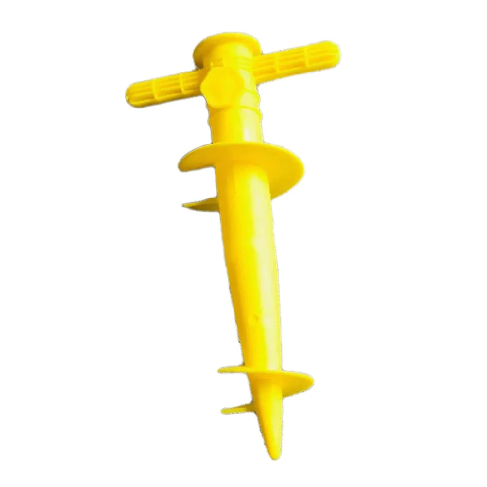 1pc Umbrella Base Adjustable Plastic Sun Beach Patio Sand Ground Fixing Tools Anchor Stand Spike Auger Keep Holder Random Color