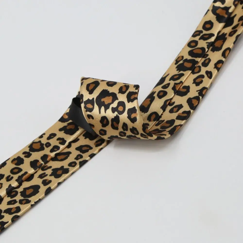New Korean Striped Tie Leopard Print Stripe Shirt Tie Decoration Harajuku Style Long JK Uniform Necktie Uniform Suit