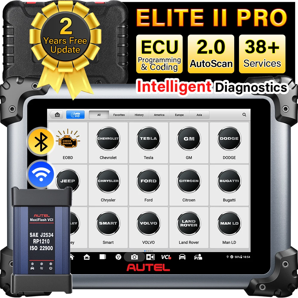 

Autel MaxiSys Elite II Pro Диагностические инструменты J2534 Инструмент для репрограммирования ЭБУ Автоматический сканер кодирования ЭБУ как двигатель MS919 TruSpeed