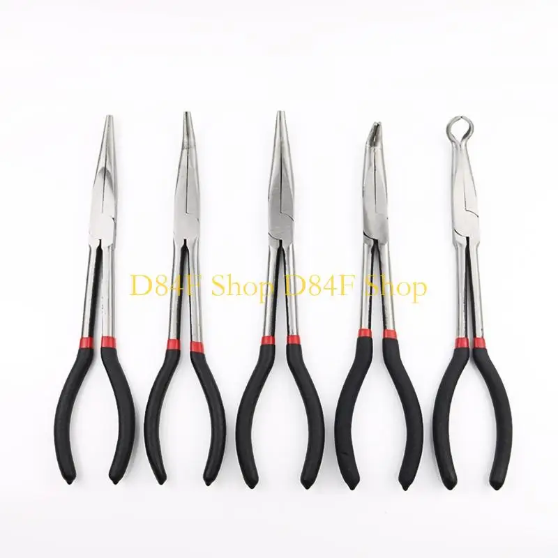 

D84F 5x 11” Long Reach Pliers 90 /45/25 Degree Straight Bent Double-X Hose Grip Plier