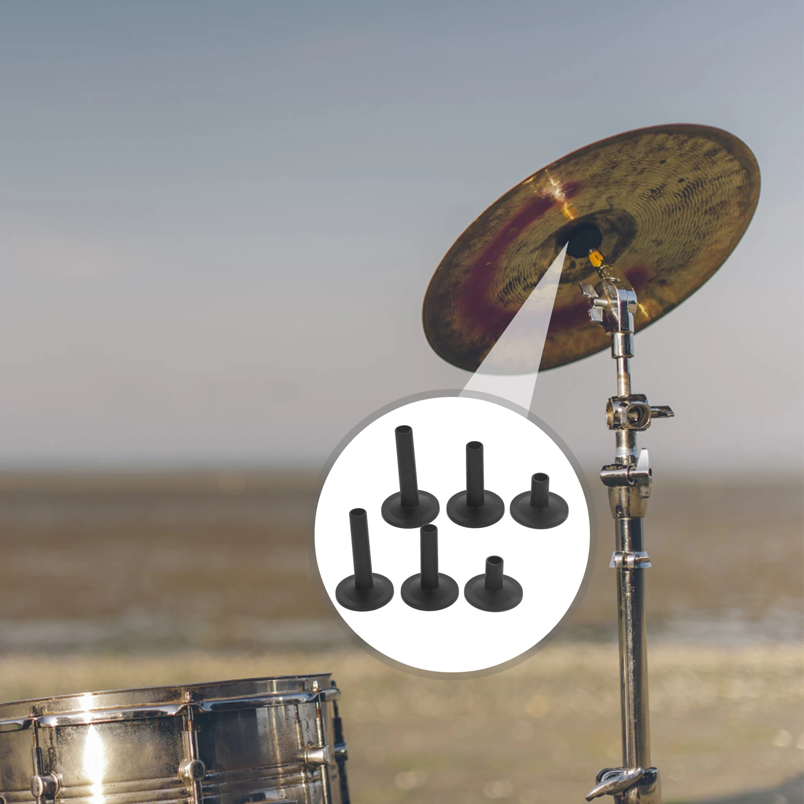 

12Pcs Drum Accessories Plastic Cymbal Sleeves with Flange Base for -Lasting Percussion