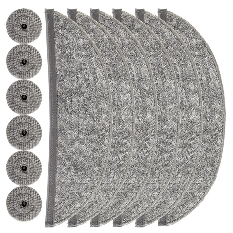 AT28-12PCS recambios de almohadillas de fregona para Roborock S8 Maxv Ultra / S8 Max Ultra Robot aspirador paño de mopa borde almohadillas de fregona