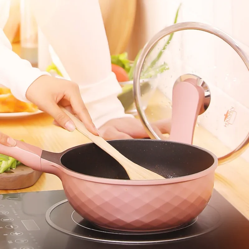 Korean Mini Stir Fry Pan Rice Stone Non-Stick Pan Small Single Person Cooking Pan Complementary Food Frying Pan