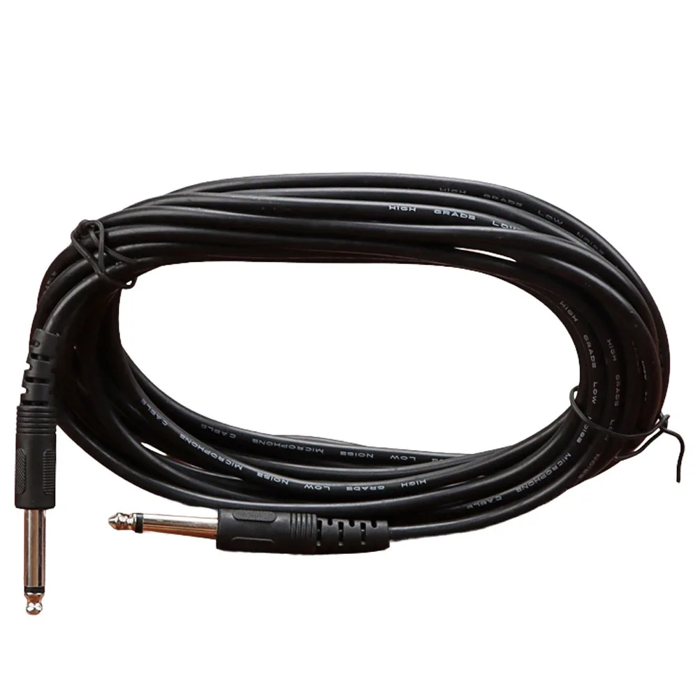 

5 Meters Guitar Cable Straight Head Audio Connect Wire For Electric Bass Instruments Durable Patch Cable Guitars Musical