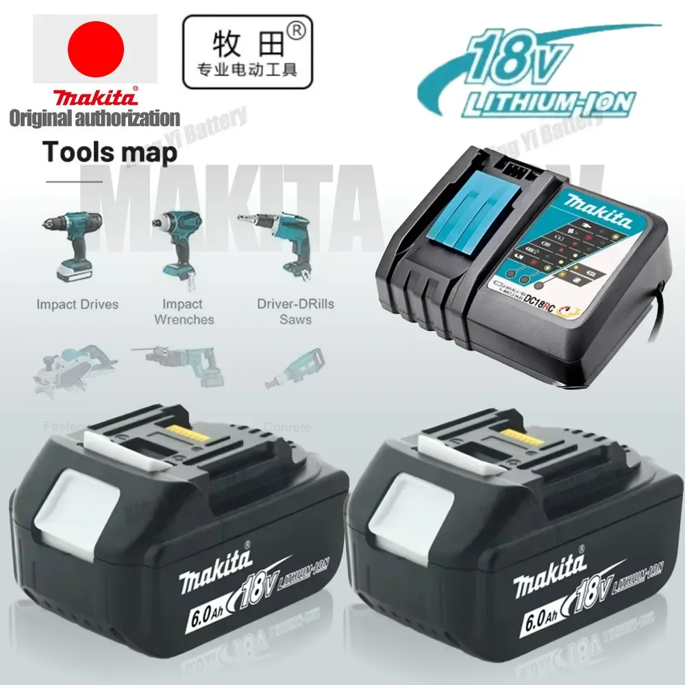 

For Makita 18v bettery,Rechargeable Lithium Ion,makita 18 v bettery,BL1830B BL1850B BL1850 BL1840 BL1860 ,Makita 18 v Battery