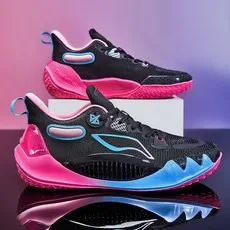 

NEW Luminous low top professional basketball shoes Light soft sole springback sports shoes for male students training game shoes