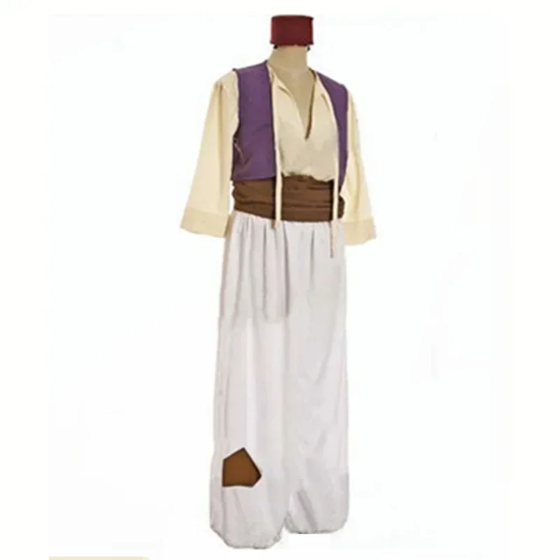 Um adulto crianças aladdin lâmpada príncipe homem aladdin traje halloween anime cosplay fantasia vestido adam príncipe trajes