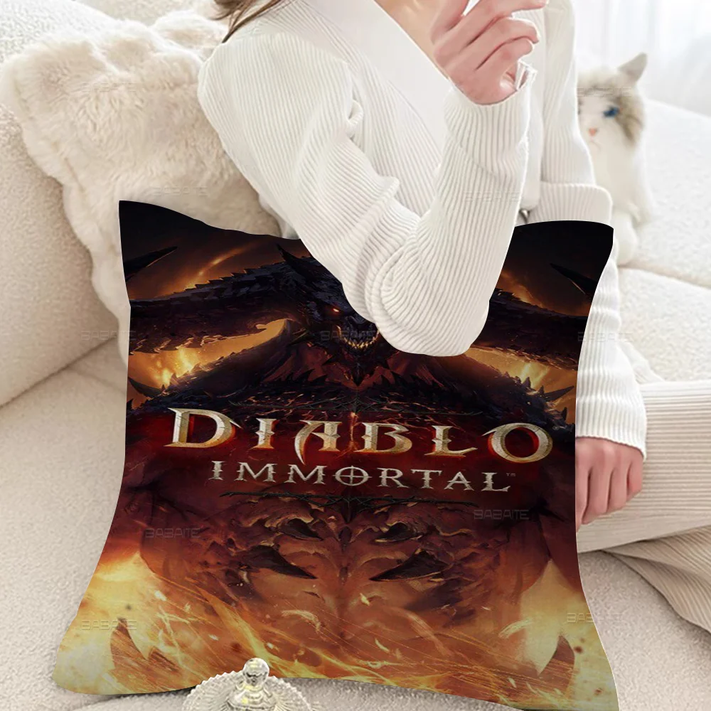 RPG Game D-Diablo 4 Pillowcase Toon Gift Cushion Cover Bedroom Home Sofa Chair Seat Decor Pillow Case