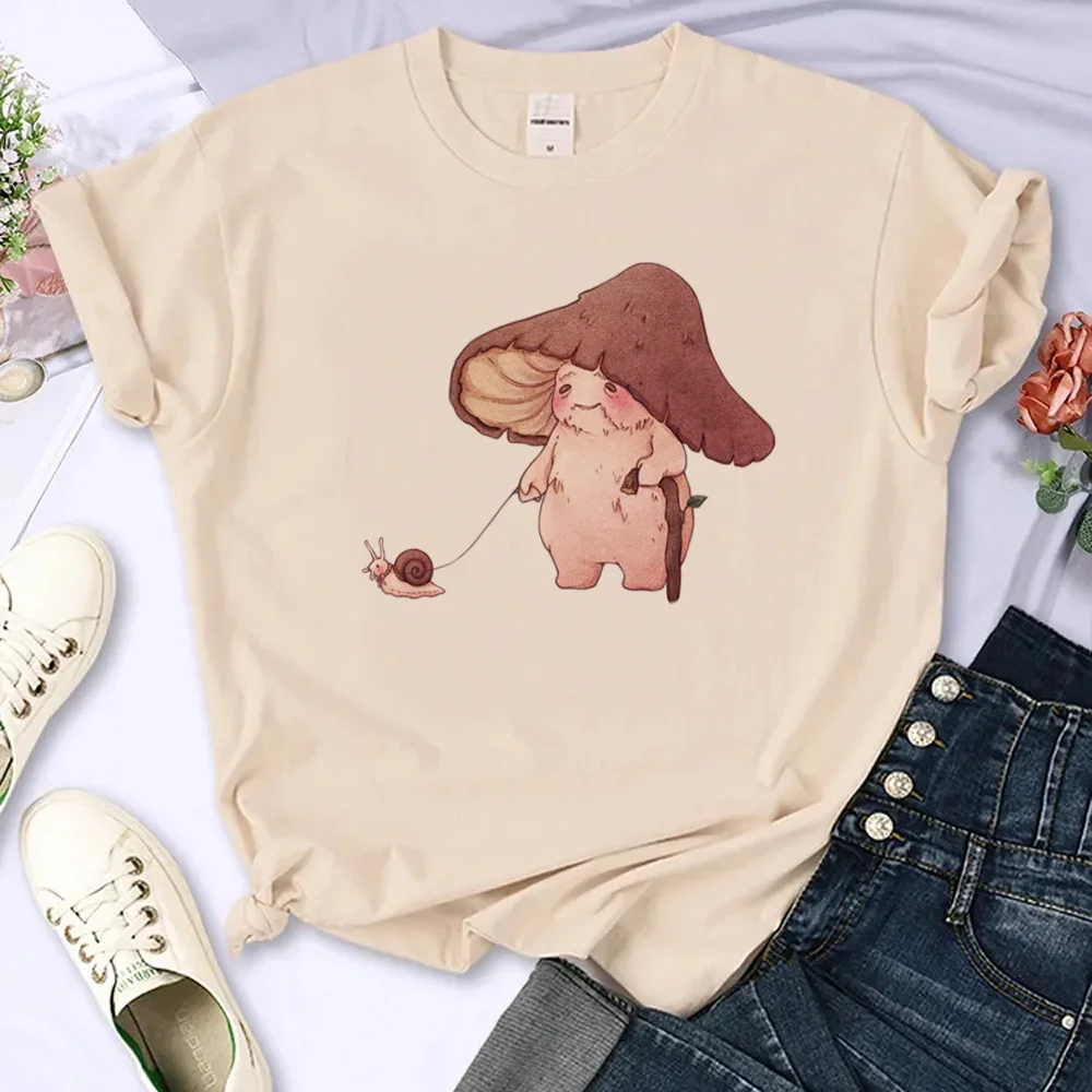 Cottagecore Mushroom tshirt women Japanese top female harajuku clothing