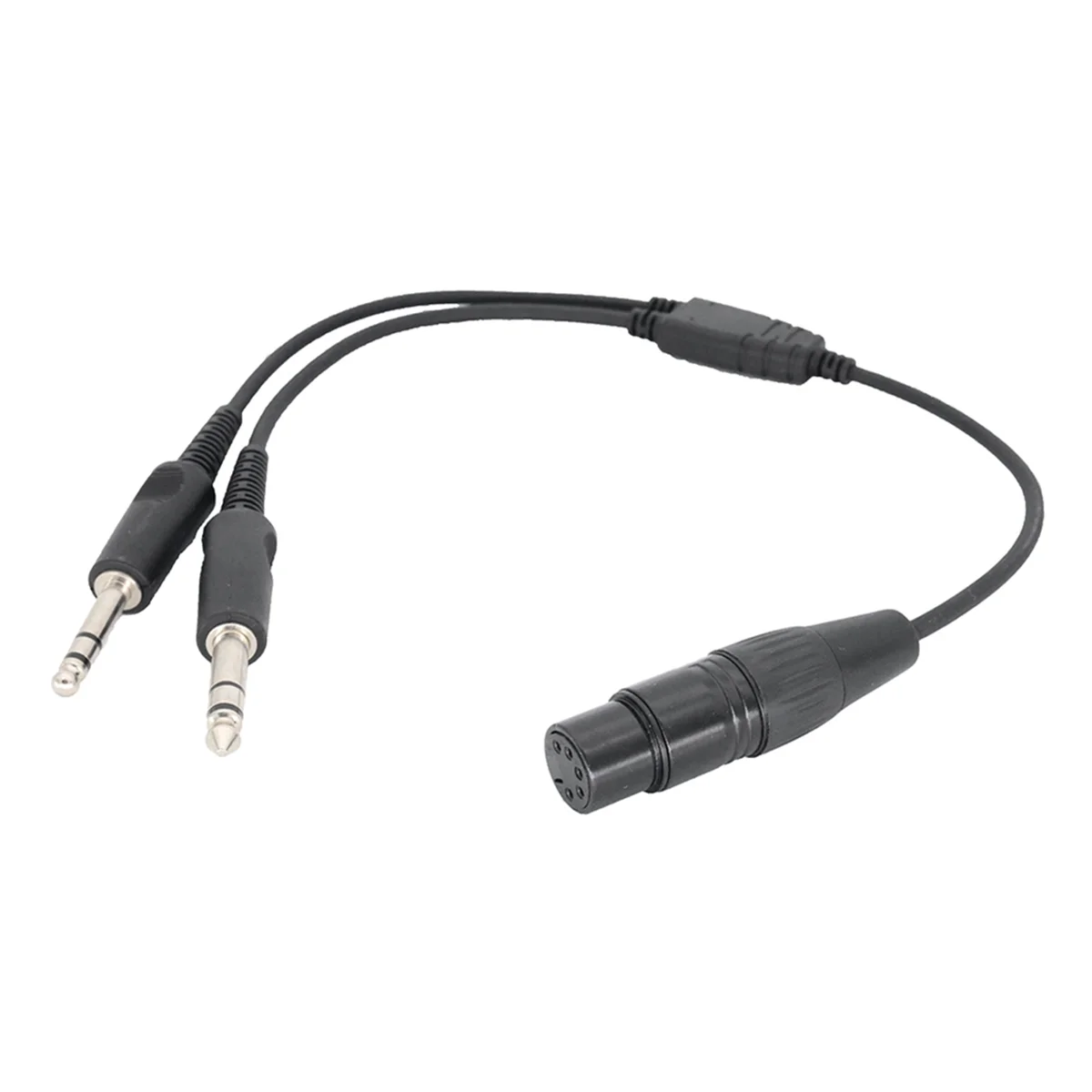ABAN For XLR to GA Dual Plug 5 Pin Aviation Headset Connector Male to Female Aviation Earphone Wire