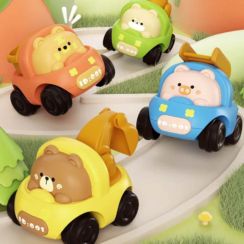 Cartoon Animal Engineering Vehicles, Toy Dump Trucks, Boy Interactive Sliding Cars, Excavators, Small Gifts