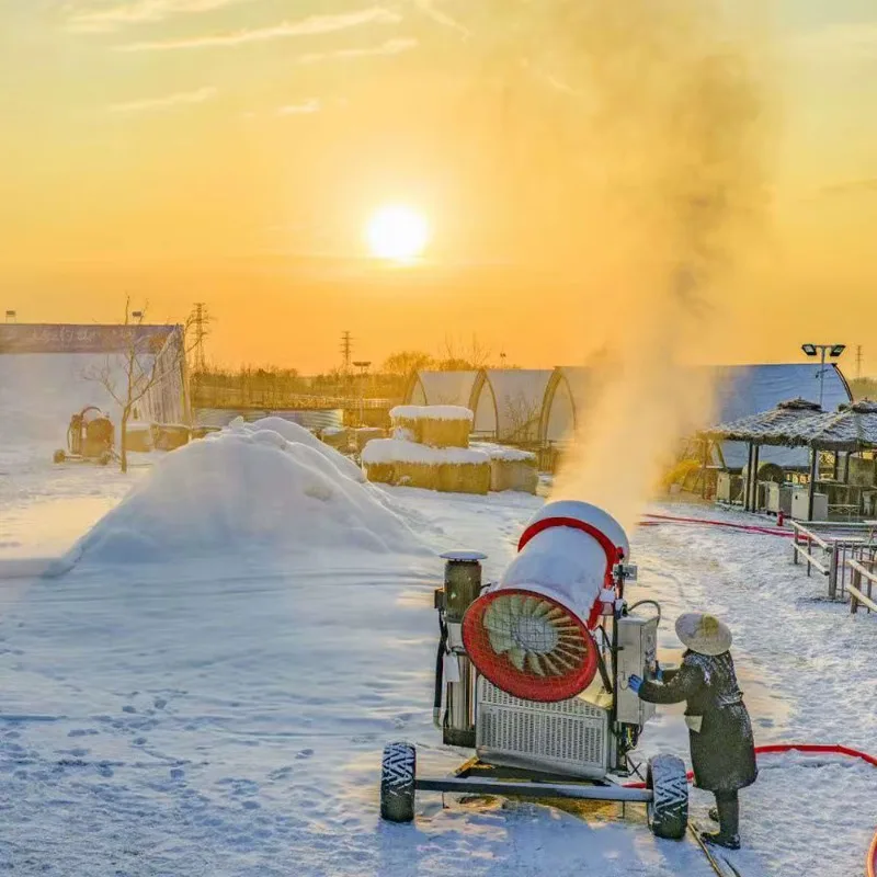 Large Scale Snow Cannon Artificial Snowmaker Machine Ski Resort Outdoor Snow Making Sprayer Equipment For Winter Sports