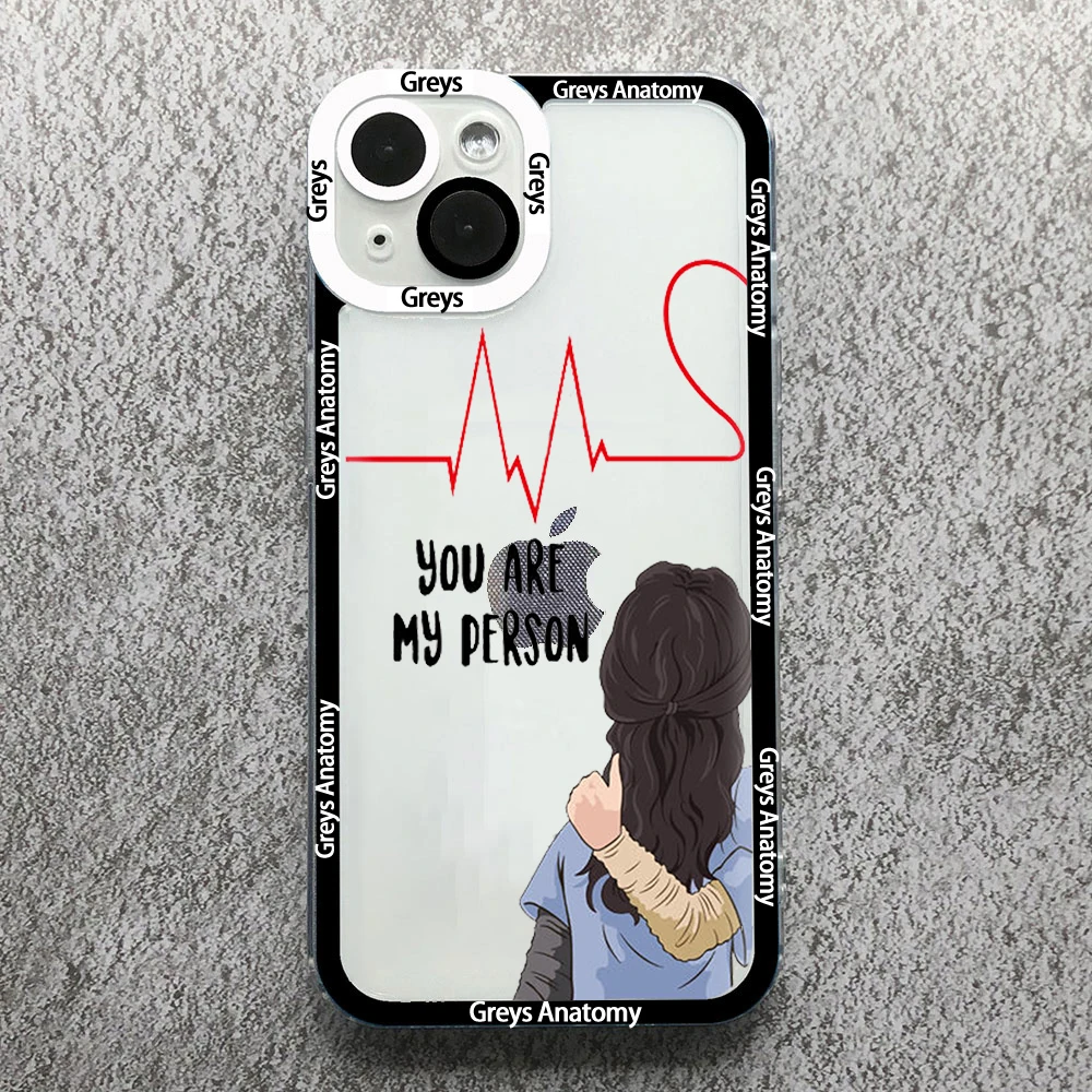 Greys Anatomy You are my person Soft Phone Case For iPhone 15 14 13 12 11 Pro Max 7 8 Plus SE X XS Max XR Cover Silicone Fundas