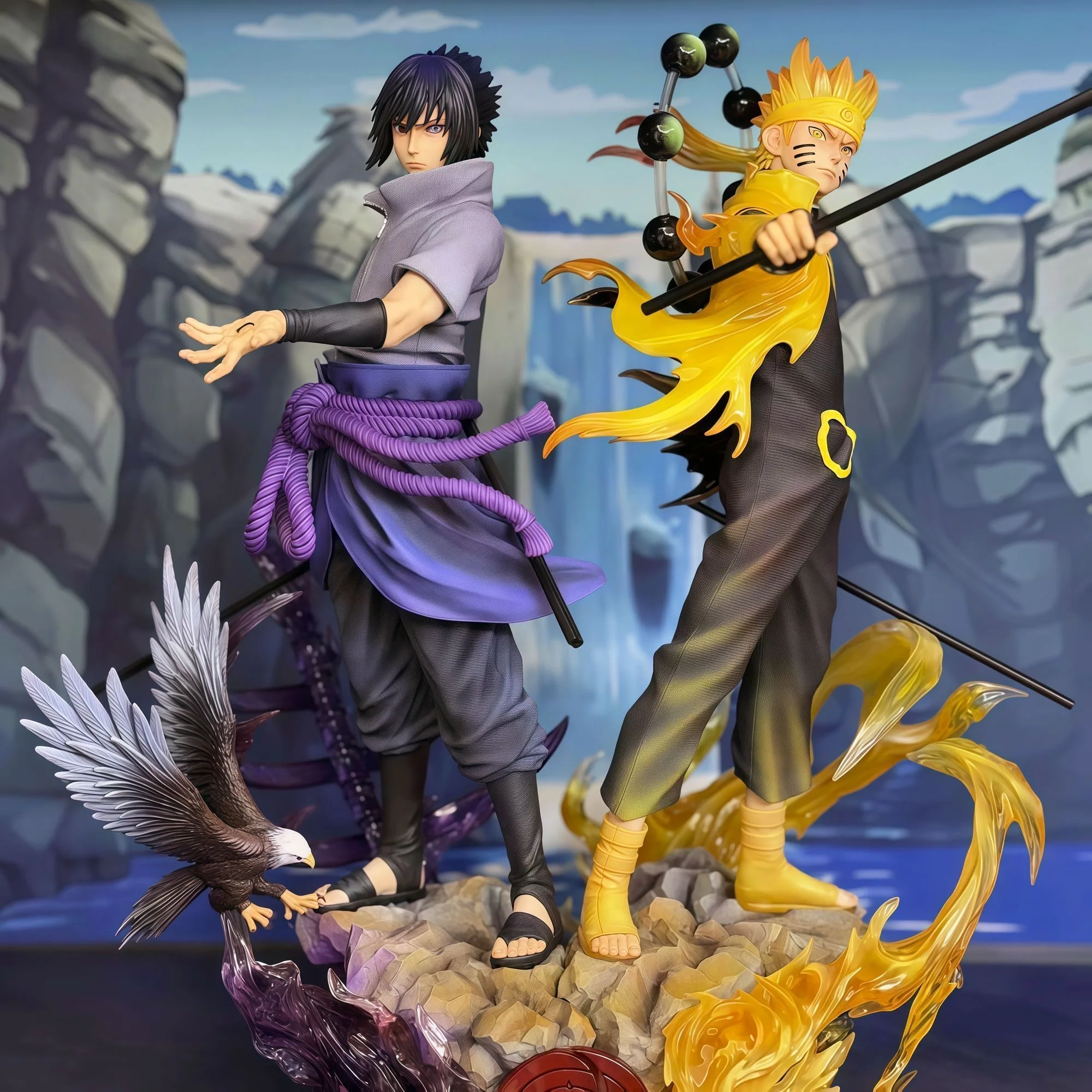 Figura de Anime Shippuden, Figura de Uzumaki Uchiha Sasuke, Juguete de PVC, Estatua Coleccionable, Muñeco, Regalos de Cumpleaños, Figura de Anime