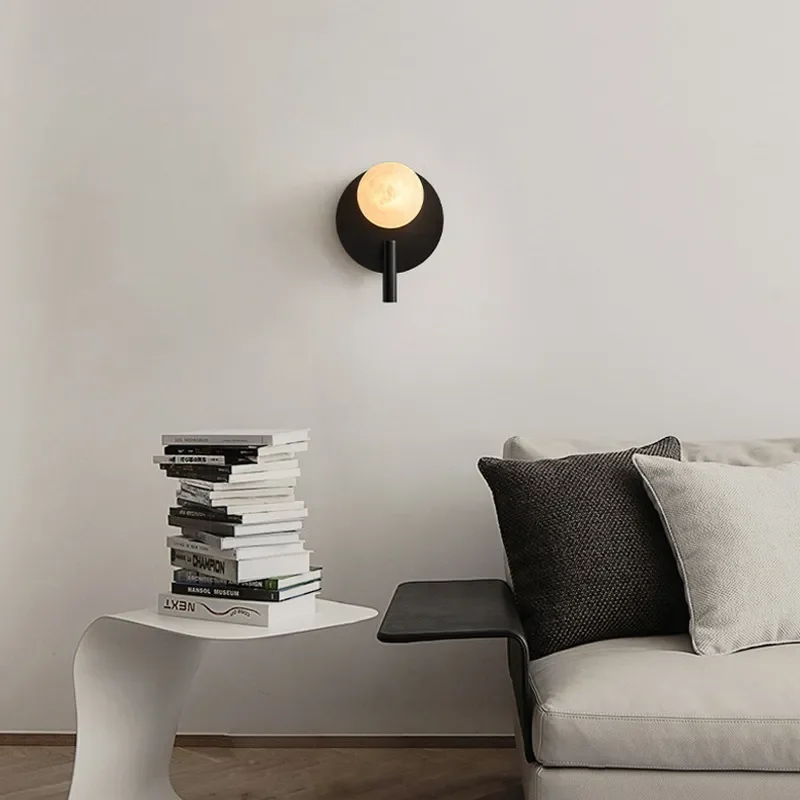 Modern Marble Wall Lamp Luxury Bedroom Bedside Light Simple Hotel Villa Entrance Aisle Living Room Decor Fixture Nordic Style