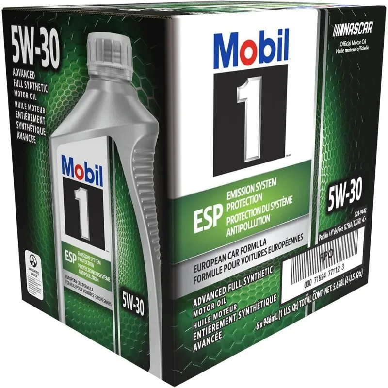 Mobil 1 124044 ESP Formula Engine Oil 5W30 1 Quart Bottles Set of 6