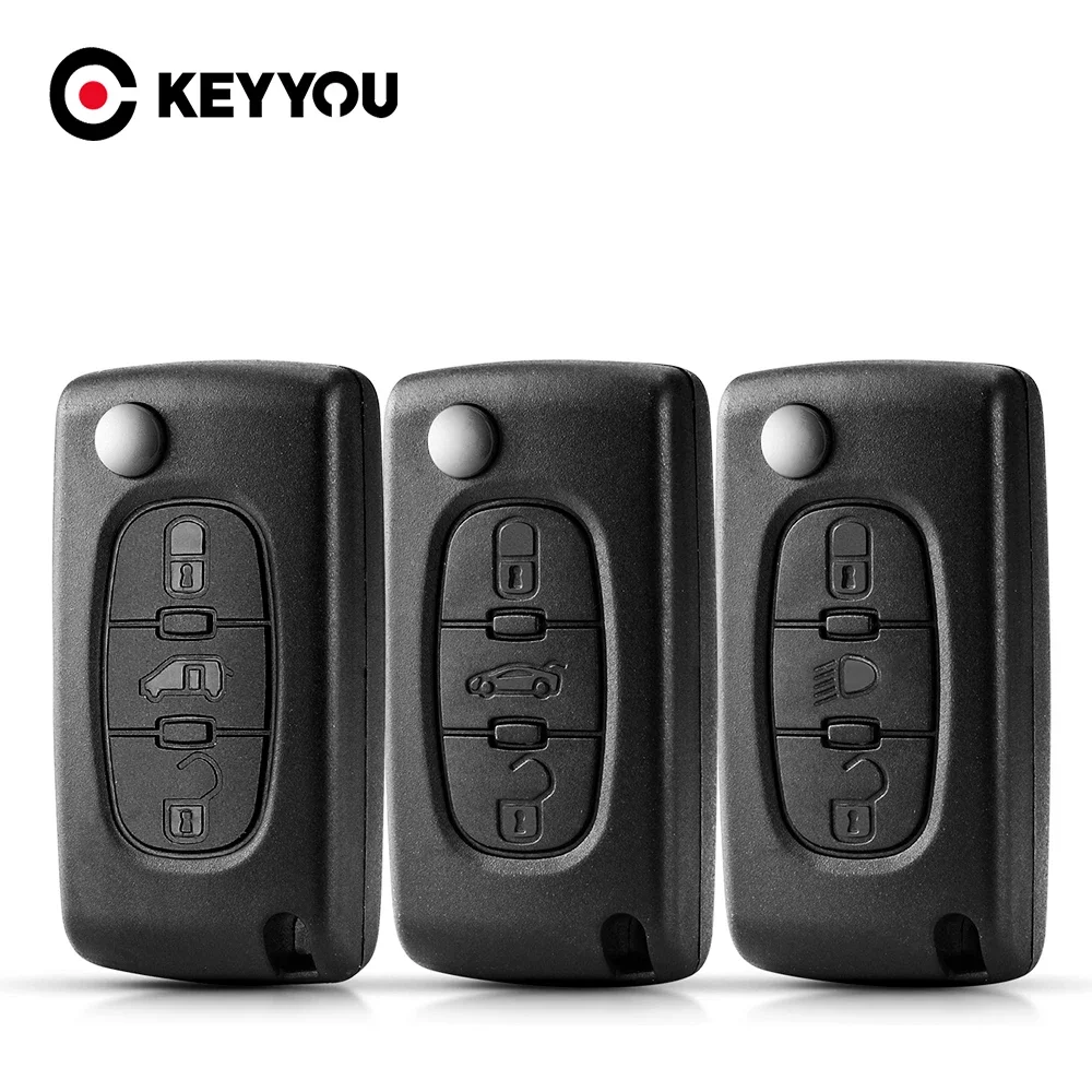 Keyyou-リモートカーキーシェル、Peugeot、パートナー、Citroen c1、citroen、Peugeot 206、408、1、2、3、4、5、6、7、8、xsara、ピカソ、ce0523 36