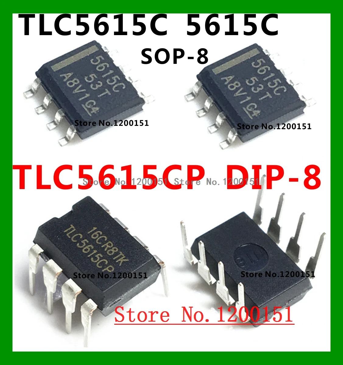 TLC5615 TLC5615C 5615C TLC5615CDR C5615C 5615I TLC5615IDR SOP-8 TLC5615CP DIP-8