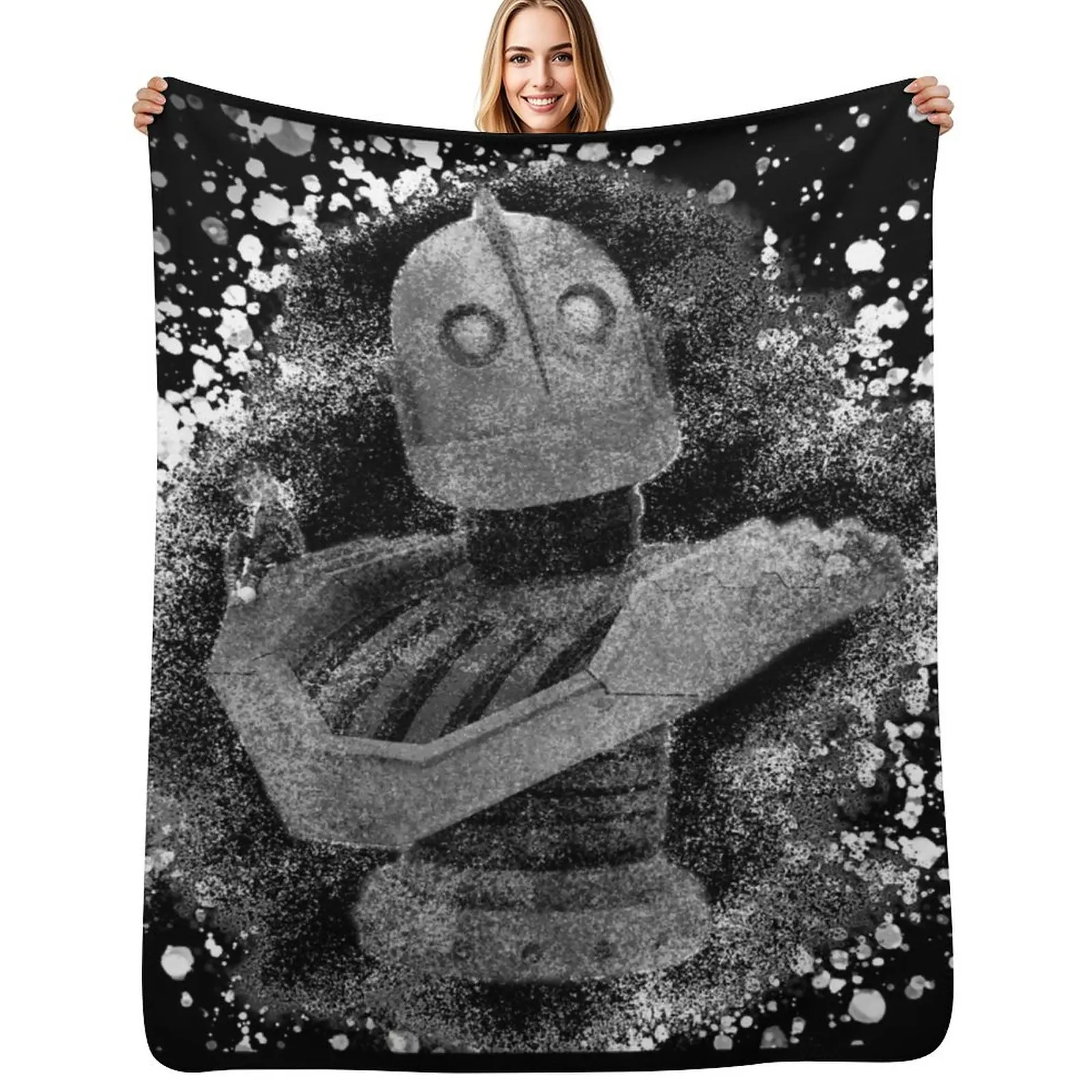Iron Memories Throw Blanket Warm Accent Blanket for Living Room Decoration