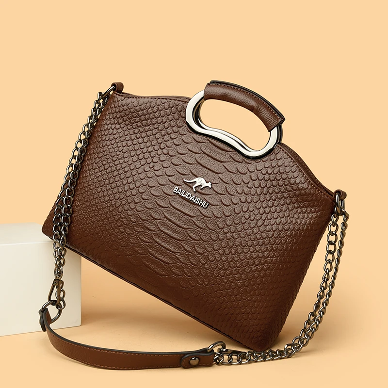 Luxury Large Capacity Women's Shoulder Bag Trendy Designer Female Handbag High Quality Crocodile Pattern Girl Crossbody Bags Sac
