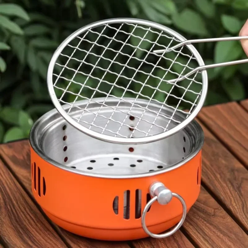 Outdoor Small Carbon Grill Single Barbecue Grill Carbon Grill Small Portable Mini Outdoor Barbecue Activity Supplies